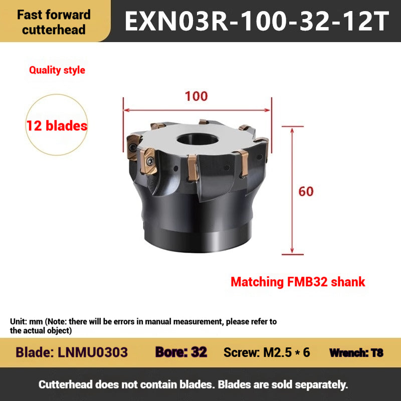 1113-EXN03R fast feed milling cutter disk Toshiba double-sided open roughness internal coolant water discharge milling cutter disk LNMU0303 milling cutter blade Shandong Denso Pricision Tools Co.,Ltd.